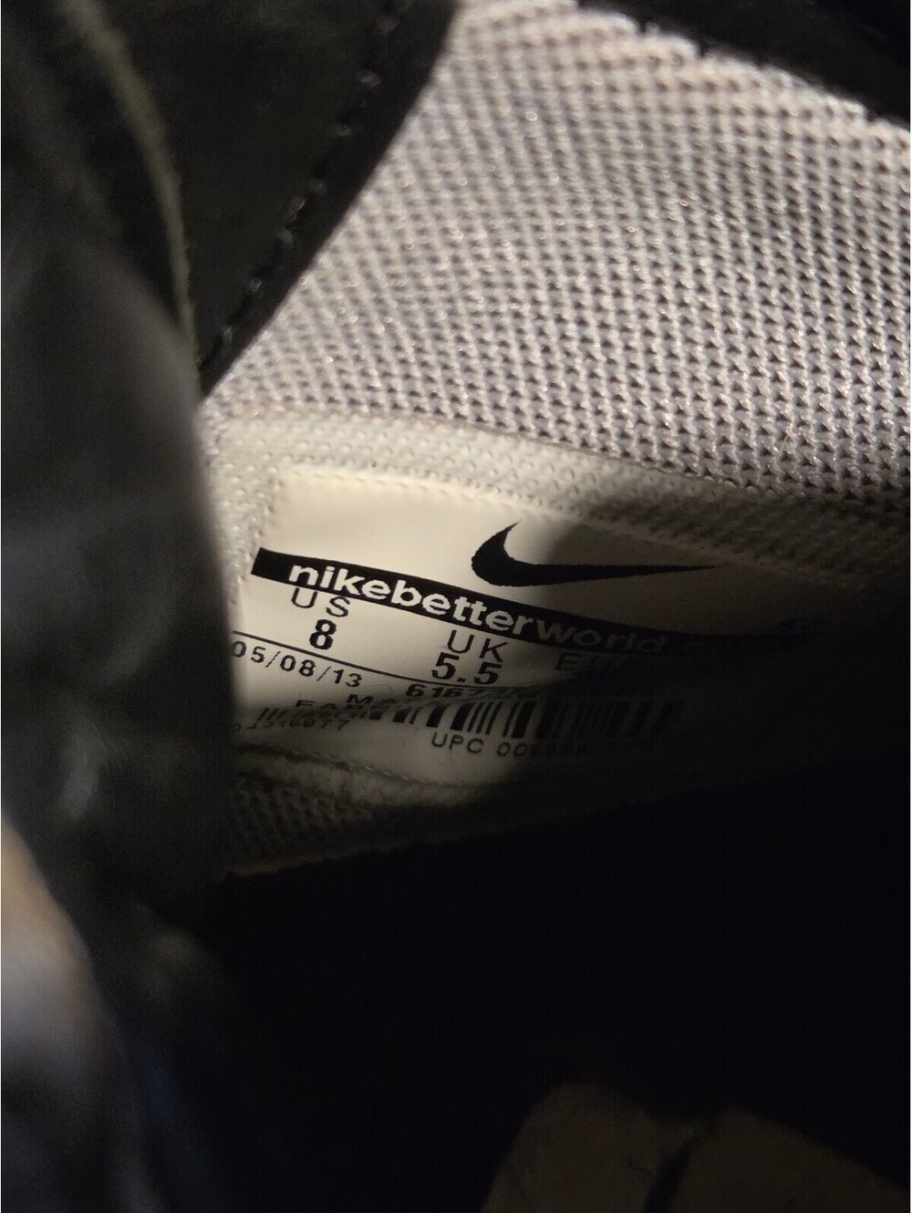 Nike High Top Wedge Sneakers in Gray and Black size 8 - Picture 7 of 7